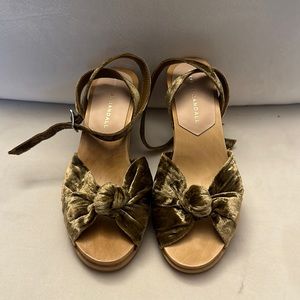 Loeffler Randall Velvet Platform Sandals